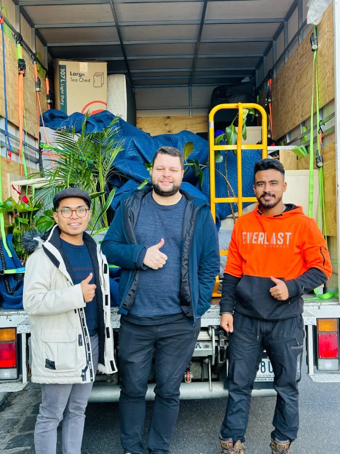 Big Stuff Movers crew preparing for a home removal in Melbourne